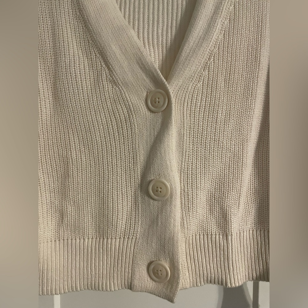 Target Universal Thread Cream Button-Up Cardigan - image 3